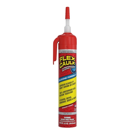 Flex Seal Flex Caulk Silicone Clear Net wt. 6.5 oz Pressurized Can, 4PK US600CLR200
