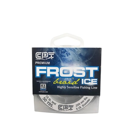 thumbnail image 2 of Clam Pro Tackle Frost Braid Ice Fishing Line - 4lb Test, 1lb Diameter, Smoke Color, 50 Yards 2 of 11