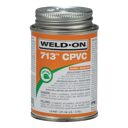 Weld-On 713 Orange Cement For CPVC/PVC 4 fl. oz. 10129