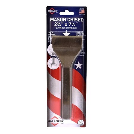 Mayhew Mason Chisel, 2-3/4 in W Blade, 7-1/2 in OAL 35802