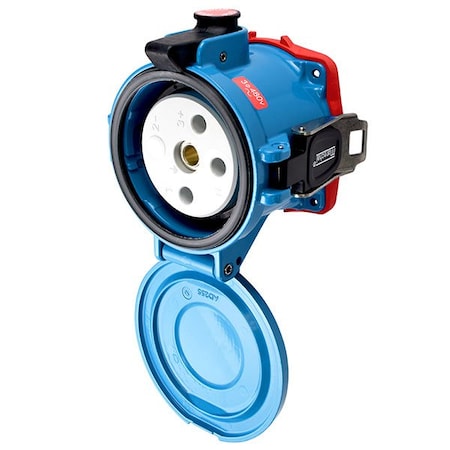 Meltric DS200 RECEPTACLE METAL BLUE SIZE 6 TYPE 4X 3P+G 200 A 480 VAC 60 Hz NO AUX 37-24043