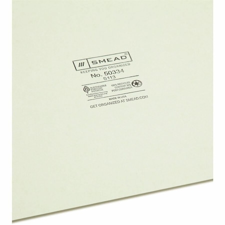 Smead Index Tabs, Green/Gray, PK100 SMD50334