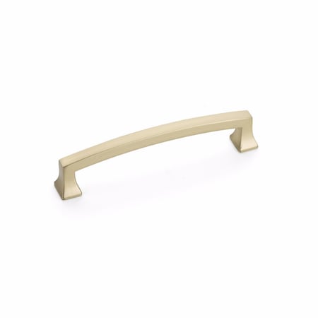 Schaub 5in Center to Center Menlo Park Arched Cabinet Pull Signature Satin Brass Finish 527-SSB