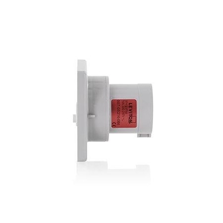 Leviton Pin & Sleeve Inlet, 32 A, 380/415V AC, Three Phase, 3 Pole, Red S332-B6
