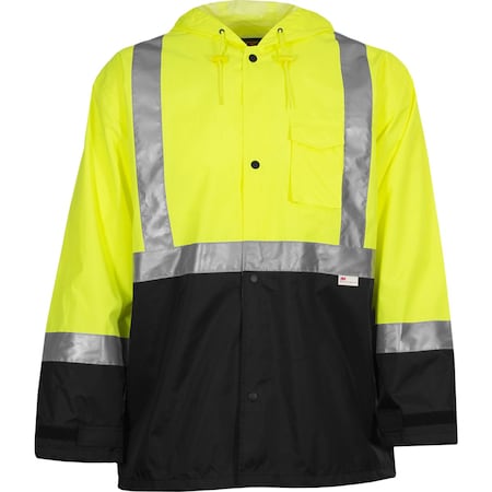 Reflective Apparel ANSI Type R Class 3 Waterproof Jacket 403ET-LB-LG