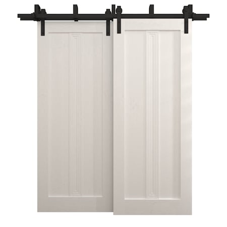 Sartodoors Sliding Closet Barn Bypass Doors 56 x 80 inches, Ego 5006 Painted White Oak EGO5006BBB-PWO-56