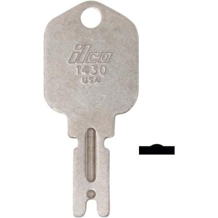 Kaba Ilco 1430 Clark Forklift Key Blank, 10PK AD00000006