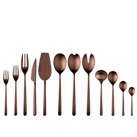 Mepra Linea Flatware Set - 67 Pieces - Ice Bronze 104822067IB