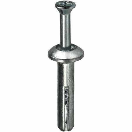 Dottie Nail Drive Anchor, 1/4" Dia., 3/4" L, Alloy Steel Zinc Plated, 100 PK ZAS75
