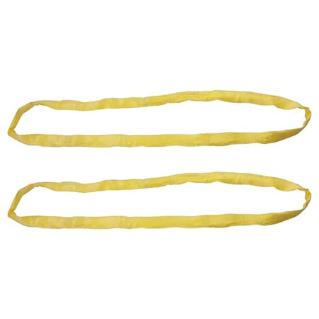 Mytee Products (2 Pack) Round Sling 6ft Yellow 8400# Vertical 6700 # Choker 16800 # Basket, 2PK RSL-6-8400x2