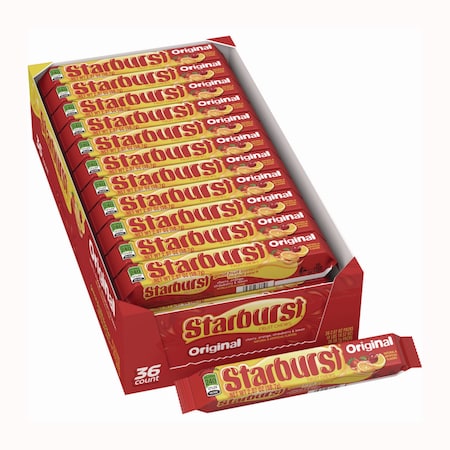 Starburst Original Fruit Chews, Cherry; Lemon; Orange; Strawberry, 12 Pieces, 36PK MMM01151