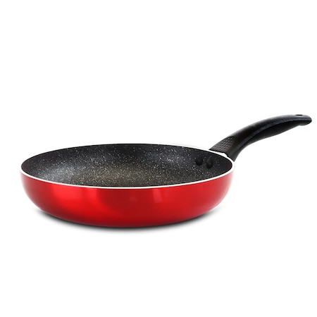 Oster Merrion 9.5 Inch Aluminum Frying Pan in Red with Bakelite Handle 120768.01