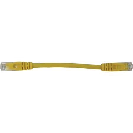 Eaton Tripp Lite Series Cat6a 10G Snagless Molded UTP Ethernet Cable RJ45 M/M, PoE, Yellow, 6 in. 15 N261-06N-YW