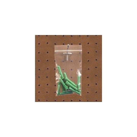 Bubblefast 1000-2 x 8'' - 2 Mil Reclosable Poly Bags w/ Hang Hole, 1000PK BFPB6701