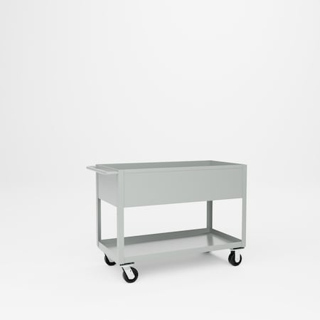 Pucel Tray Top Box Truck, 48 in W x 24 in D x 37 in H, 12 in Deep Box, Gray TT-2448-12P