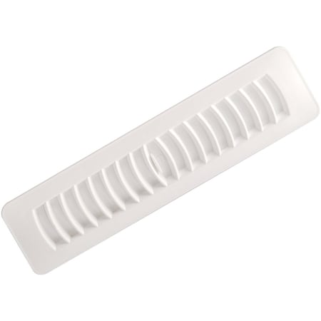 Imperial 2-1/4'' x 12'' White Plastic Louvered Floor Register RG1449
