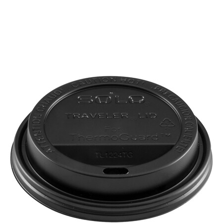 Solo Cup Traveler Lids for ThermoGuard Black w/ Sip Hole TL1224TGB
