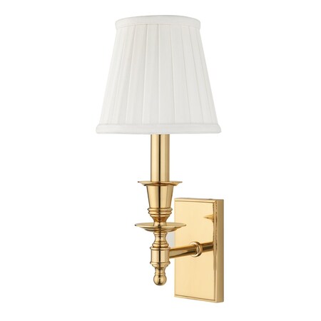 Hudson Valley Lighting Ludlow 1 Light Wall Sconce 5.5 In. Polished Brass 6801-PB