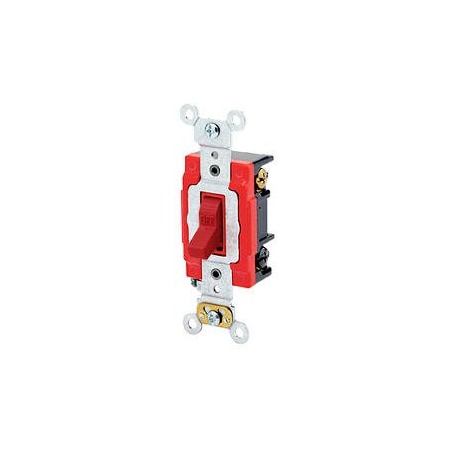 Leviton AC Quiet Switch, Red, 4.1 in H 1223-2R