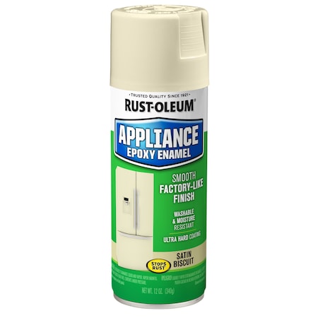 Rust-Oleum Spray Paint, Biscuit, Gloss, Solvent, 12 oz 210372