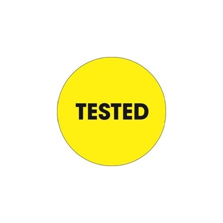 Bubblefast 2'' Circle - ''Tested'' Fluorescent Yellow Labels BFDL1278