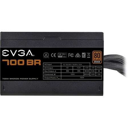 Evga Corporation Evga 100-BR-0700-K1 700 BR 700W 80 Plus Bronze 12V PCIE 120MM Long Sleeve Bearing 100-BR-0700-K1