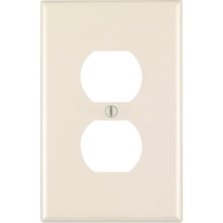 Leviton Mid-Way 1-Gang Thermoplastic Nylon Outlet Wall Plate Light Almond R56-00PJ8-00T