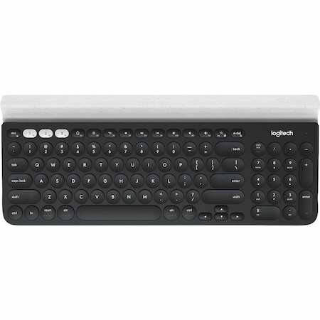 Logitech K780 Multi-Device Wireless Keyboard (Dark Grey/Plain White) - Non Speckles Verson 920008149