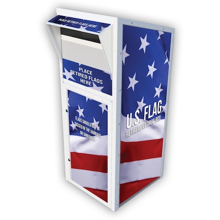 American Security Cabinets Large Flag Retirement Drop Box 710-ACM Aluminum Composite Material AFD-710-ACM-OHC-DIY-KB