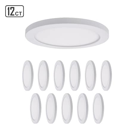 Energetic Lighting 11in LED Slim Ceiling Light, 1800 Lumens Dimmable Round Ultra-Thin Fixture CCT Selectable, 12PK E5DL11-92750-12P