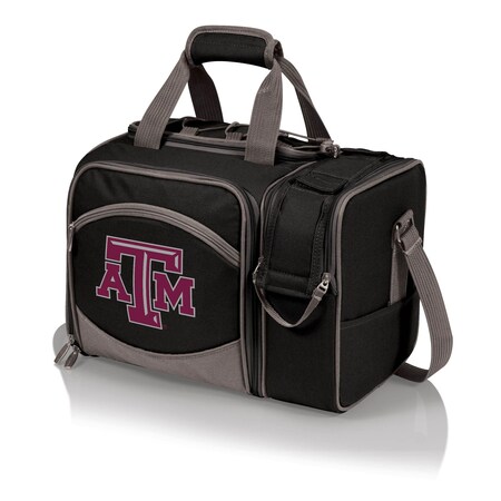 Picnic Time Family Of Brands NCAA Texas A&M Aggies Malibu Cooler Picnic BasketBlack with Gray Accents 508-23-175-564-0
