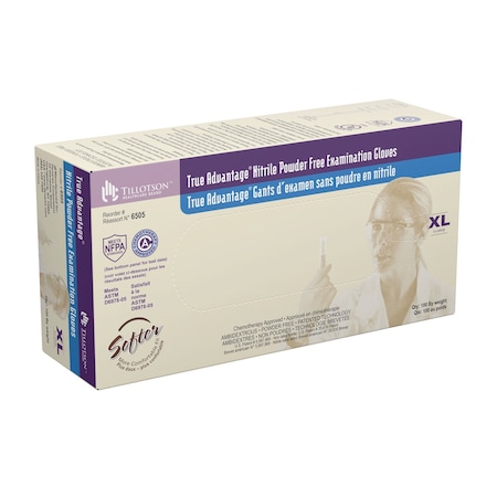 Dynarex True Advantage Nitrile Exam Gloves, X-Large, Powder-Free, 1000PK 6505