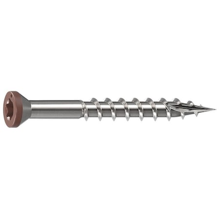 Camo Deck Screw, 0.163 in Thread, 1-5/8 in L, Trim Head, Star Drive, Sharp, Type-17 Point, 316 Stainless Steel 0353000BS
