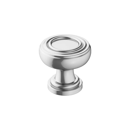 Amerock Ville 1-1/8 inch (29mm) Diameter Polished Chrome Cabinet Knob, 25PK 25VMP3677426