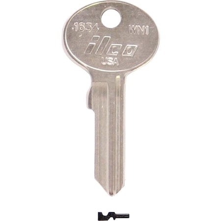 Kaba Ilco Wind Nickel Plated Mailbox Key, 1634, 10PK AL00000582