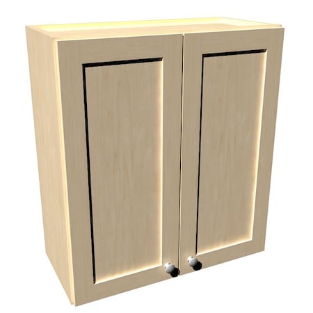 Rigel Cabinetry Kitchen Wall Cabinet, 30 in W x 12 in H, 2-Door, Gray, Solid Wood RTA - 806207