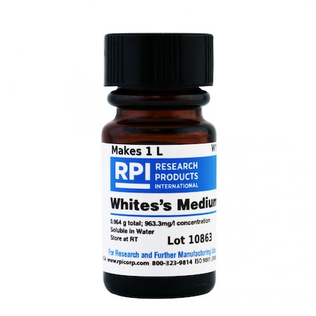 Rpi White's Medium, 0.96 Grams of Powder, Makes 1 Liter of Solution W10200-1.0