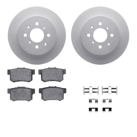 Dynamic Friction Co DFC GEOSPEC Coated Rotors with 5000 Brake Pads - Ceramic and Hardware 4512-59129