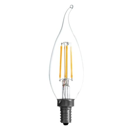 Sylvania TruWave Series LED Bulb, Bent Tip Lamp, 25 W Equivalent, Candelabra E12 Lamp Base, Dimmable, PK2 42097