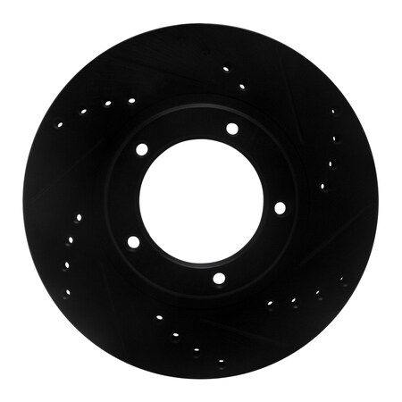 Dynamic Friction Co DFC Brake Rotor - Drilled and Slotted - Black 633-76120R