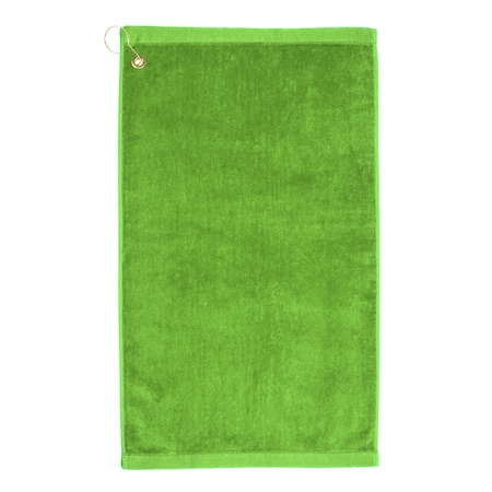 Towelsoft Premium 16 inch x 26 inch Velour Golf Towel with Corner Hook &Grommet Placement-Lime Golf-GV1201CL-LME