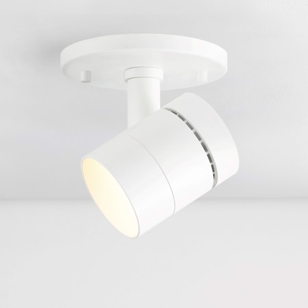 Vidalite Parry 1-Light White Spotlight with Adjustable Head, Integrated LED Bulb, 3000K, 1370 Lumen CE1008663