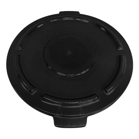 Crusader CTC Round Heavy-duty Utility Container Lid, Black, Polyethylene, 19-1/2" W/Dia CTC-L20BK