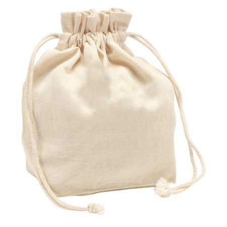 Debco 8 oz Cotton Lunch Bag - Natural, 12PK E3616