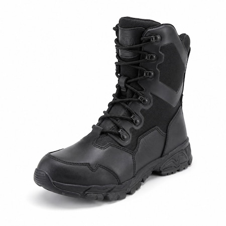 Handpoint Mens 8 in Military Tactical Boots-Slip Resistant Combat Work Boots with YKK Side Zipper, 12 AMY1003D-12