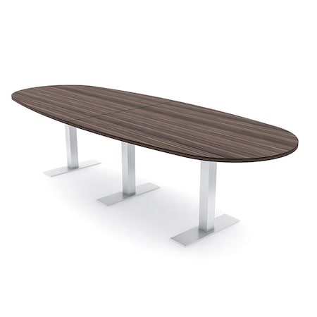 Skutchi Designs 7ft Boval Conference Table With Power | Harmony Series | 6 Person Meeting Room Table HAR-BOVL-48X84-T-H3041-NA