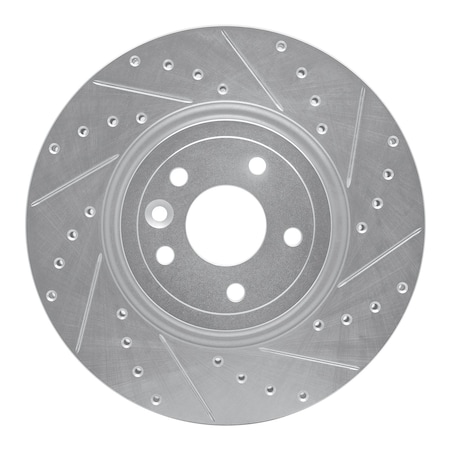Dynamic Friction Co DFC Brake Rotor - Drilled and Slotted - Silver 631-20031R