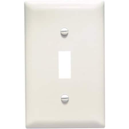 Legrand TradeMaster TP Wallplate, 4.6875 in L, 2.937 in W, 1 -Gang, Nylon, Light Almond TP1LACC100