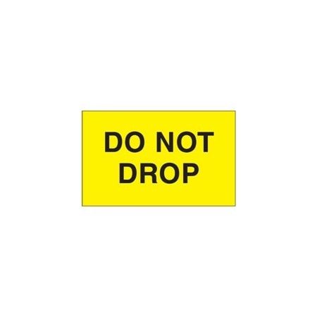 Bubblefast 3 x 5'' - ''Do Not Drop'' Fluorescent Yellow Labels BFDL2341