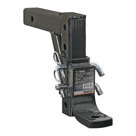 Buyers Products Ball Mount, 12 7/8 in L, Carbon Steel 1803090